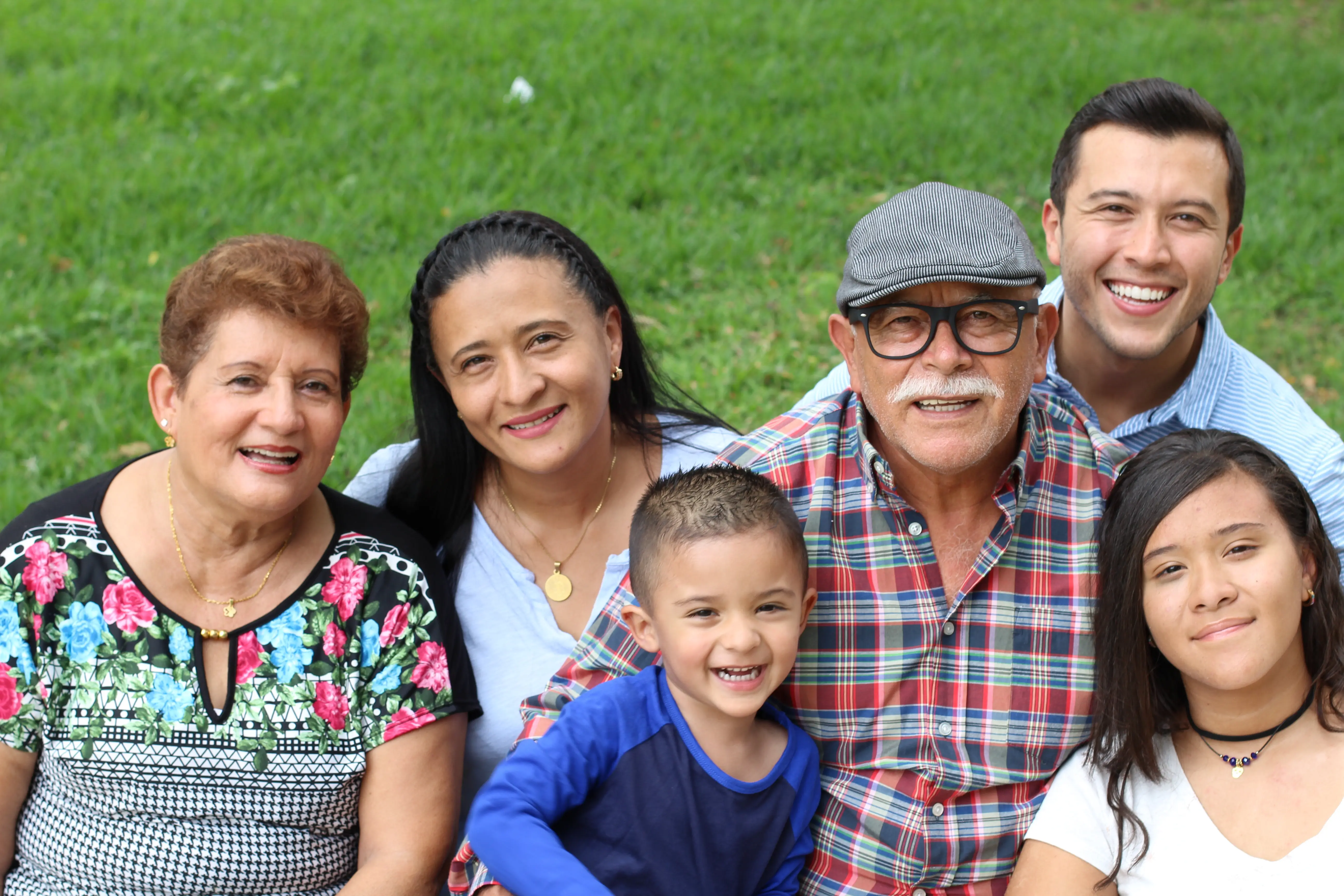 Joyful ethnic family portrait